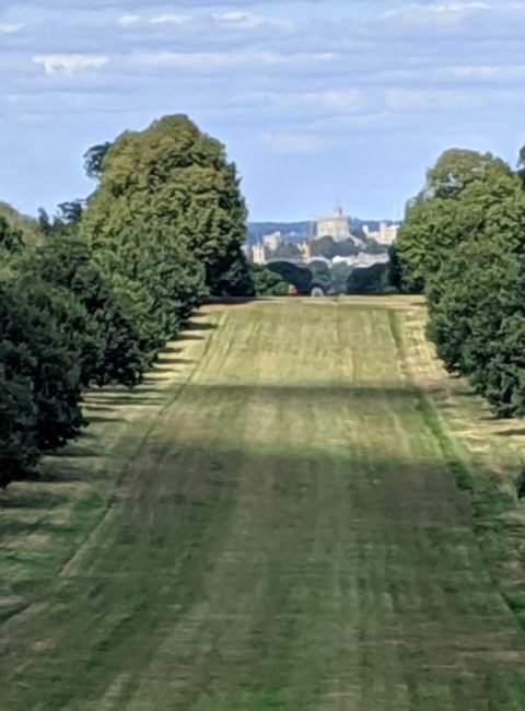 Windsor Castle view from the Long Walk, Berkshire, UK