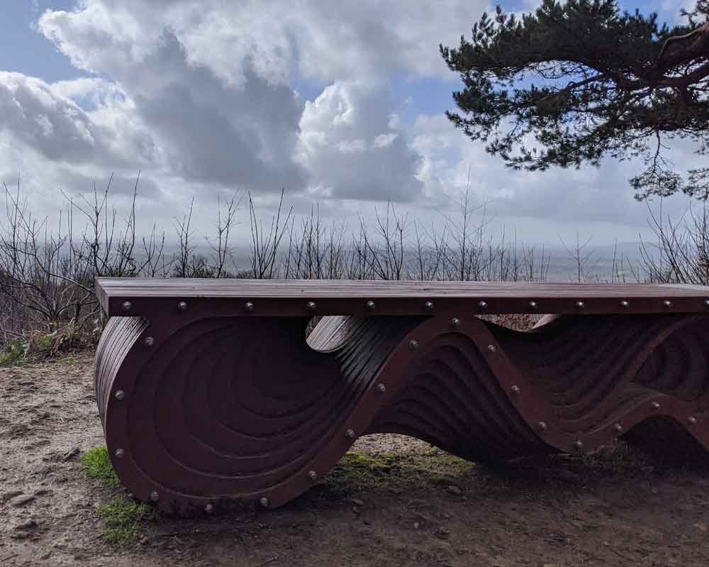 Sculptural bench, Contour, Surrey Sculptural bench, Contour, Surrey