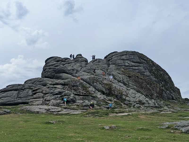Climbing Haytor, Dartmoor, UK Climbing Haytor, Dartmoor, UK
