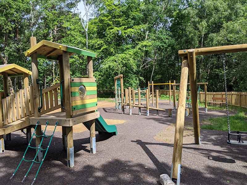 Playground, Lightwater country park, Surrey, UK Playground, Lightwater country park, Surrey, UK
