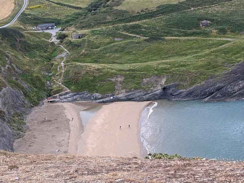 Facilities at Mwnt Beach, Wales, UK