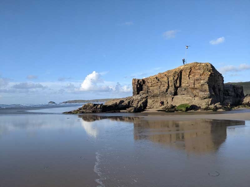 Chapel rock Perranporth, Cornwall, UK Chapel rock Perranporth, Cornwall, UK