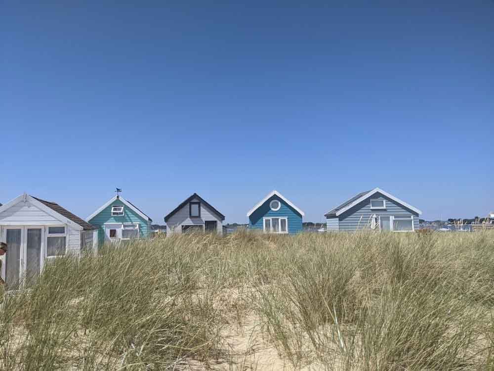 Beach huts, Mudeford Sandbank, Dorset, UK