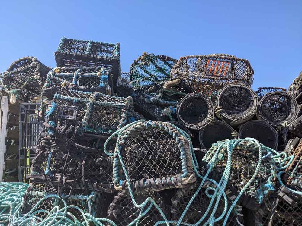 Fishing pots, Mudeford, Dorset, UK