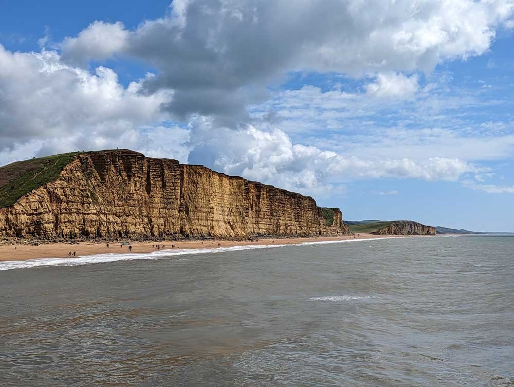 Golden cliffs at Westbay, Dorset